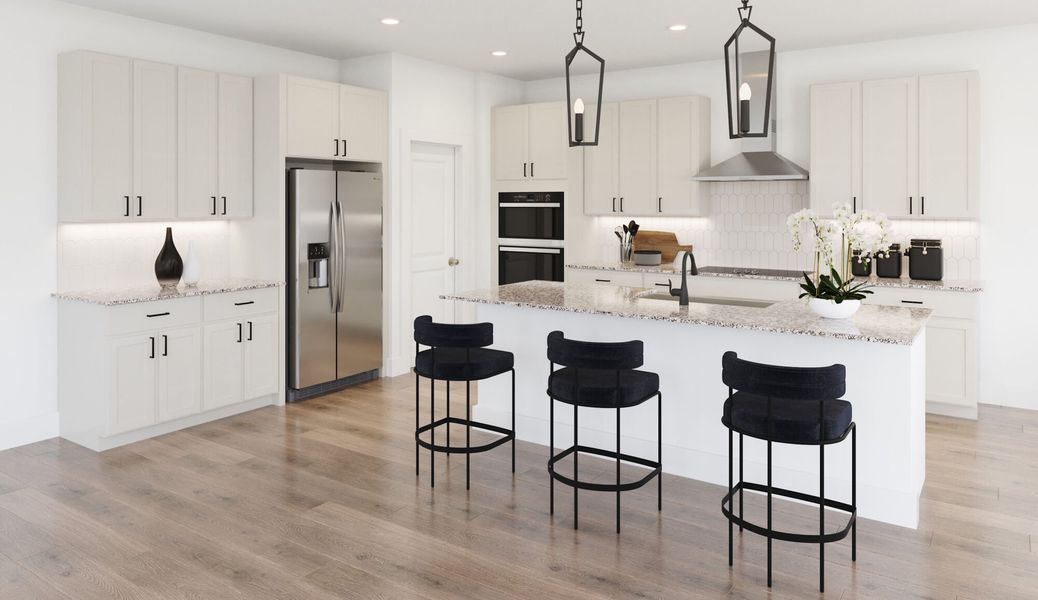 Furnished interior in a model home at Cardinal Landing in Coats (Image 3).
