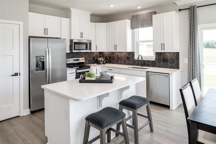 Furnished interior in a model home at Bethel Townes in Mauldin (Image 4).