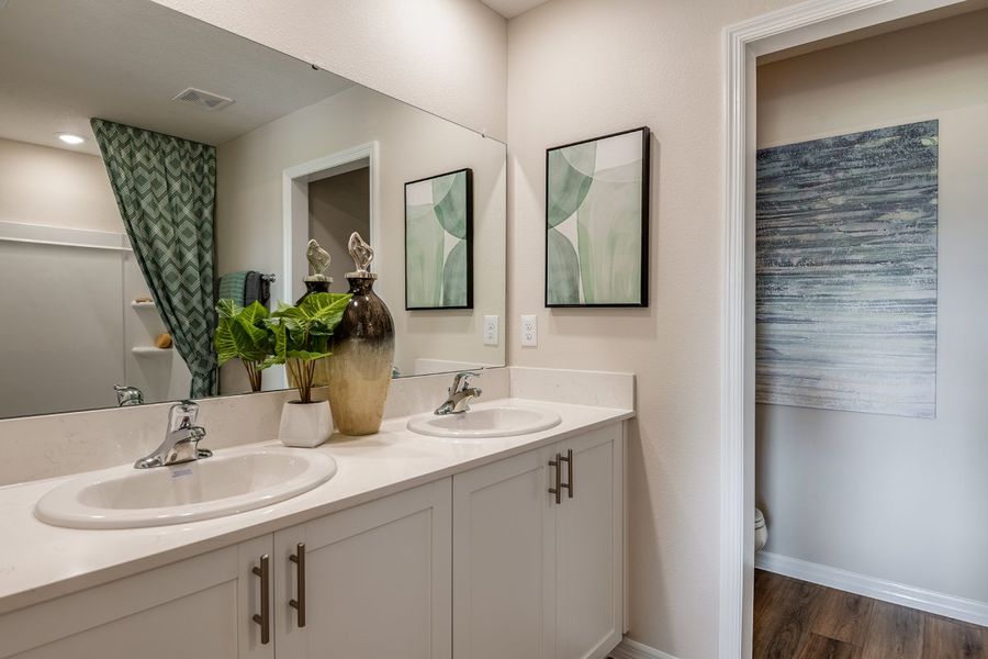 Furnished interior in a model home at Grove at Crosswinds in Haines City (Image 8). Furnished interior in a model home at Grove at Crosswinds in Haines City (Image 8).