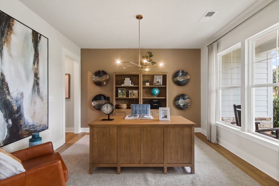 Furnished interior in a model home at Parkers Summit in Greer (Image 7).