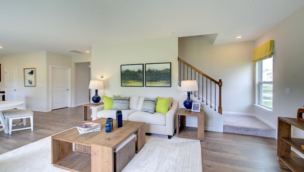 Furnished interior in a model home at Tap Root Farms in Fletcher (Image 13).