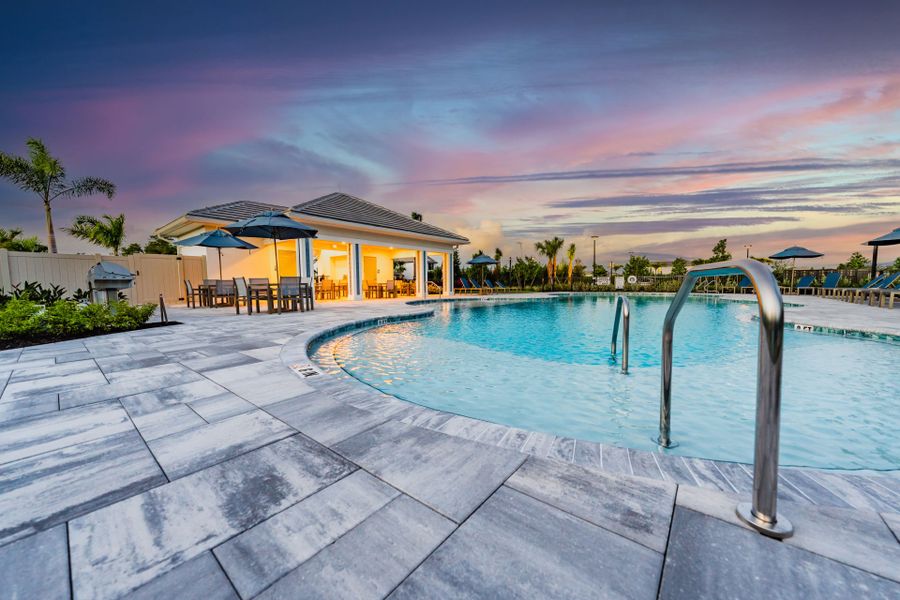 Golden Hour by the Pool