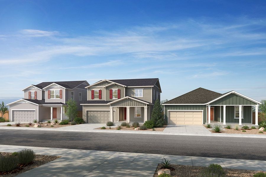 Front exterior of a home in the Bennett Crossing Reserve community, located in Bennett, CO (Image 1).