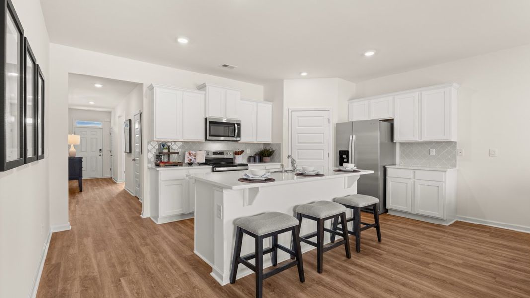 Furnished interior in a model home at Teamon Pointe in Griffin (Image 3).