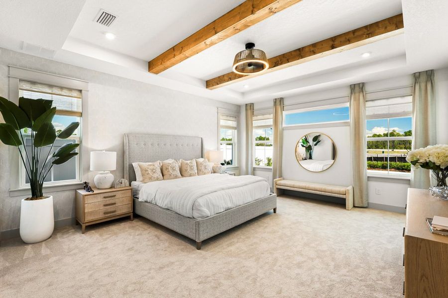 Furnished interior in a model home at Lochmoor at Savannah Lakes in Dallas (Image 42).