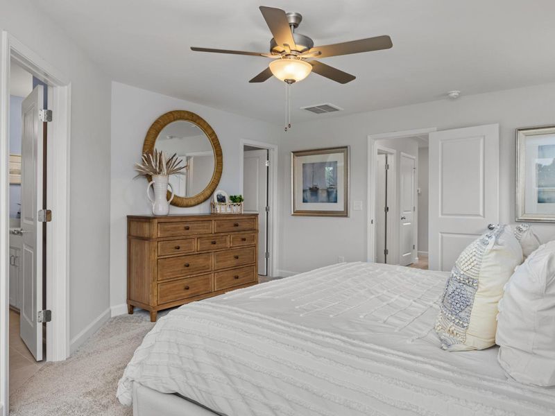 Furnished interior in a model home at Gregory Village Townhomes in Lillington (Image 33).
