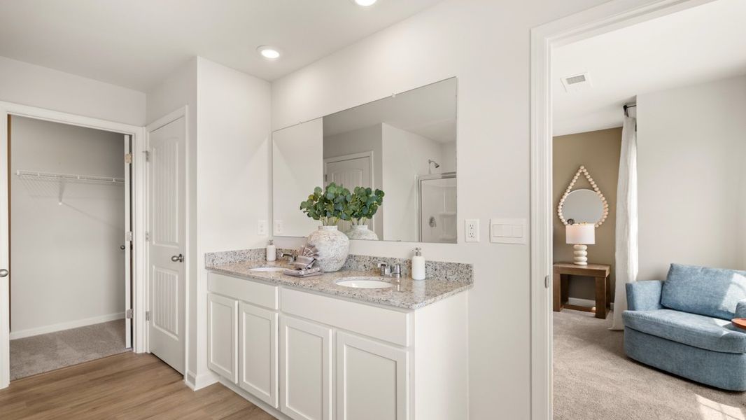 Furnished interior in a model home at Oconee Overlook Townhomes in Gainesville (Image 17).