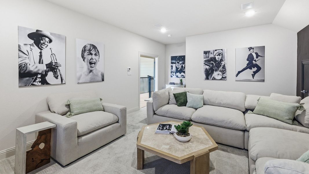 Furnished interior in a model home at Lakeshore Bluffs in Shady Shores (Image 37).