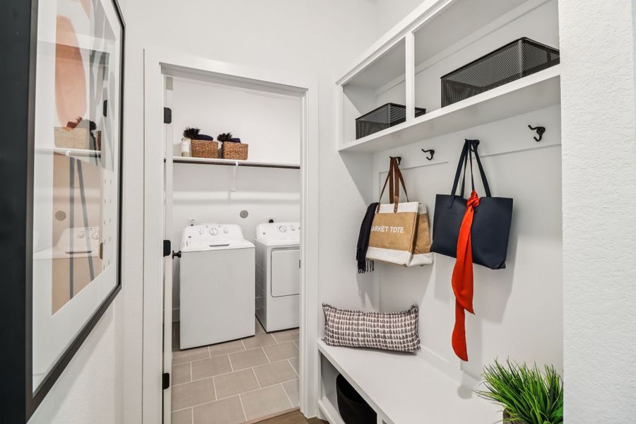 Furnished interior in a model home at The Cottages Collection at Oakberry Trails in Waller (Image 5).