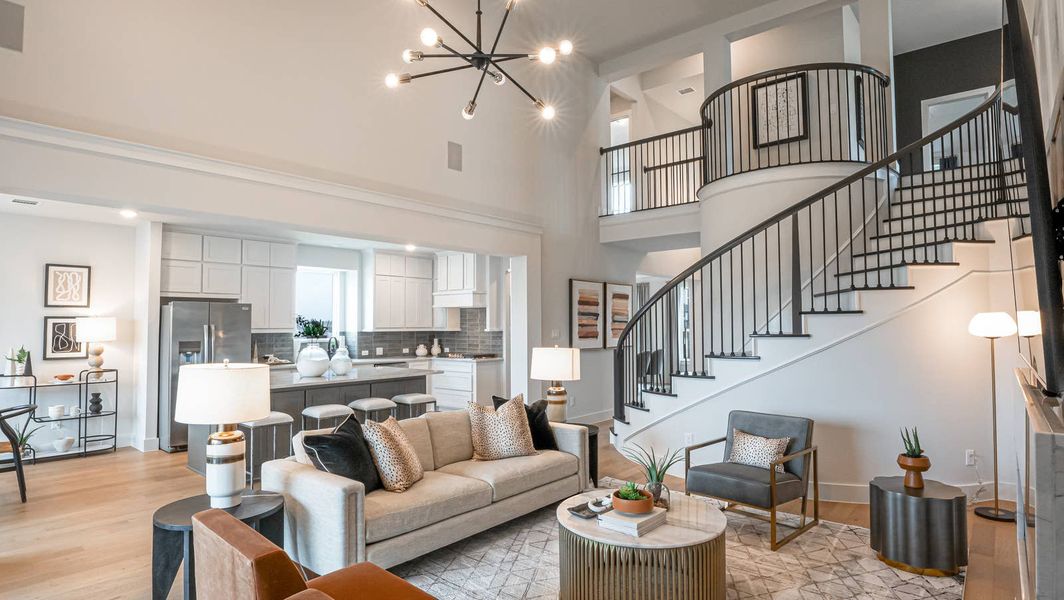 Furnished interior in a model home at Estates at Edgewood Creek in Celina (Image 3).