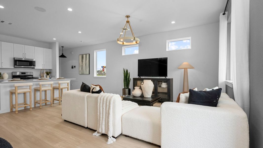 Furnished interior in a model home at Lexington Village in Missouri City (Image 17). Furnished interior in a model home at Lexington Village in Missouri City (Image 17).