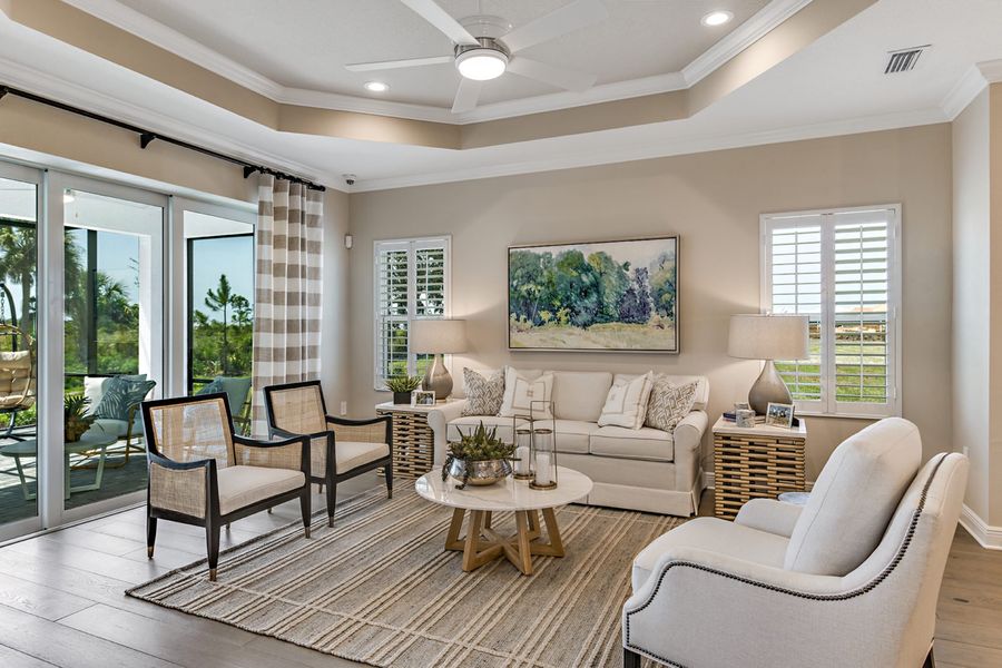 Furnished interior in a model home at Wysteria in Venice (Image 7).