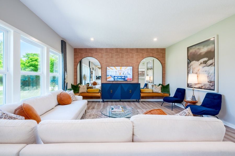 Furnished interior in a model home at Bridle Run in Louisville (Image 26).