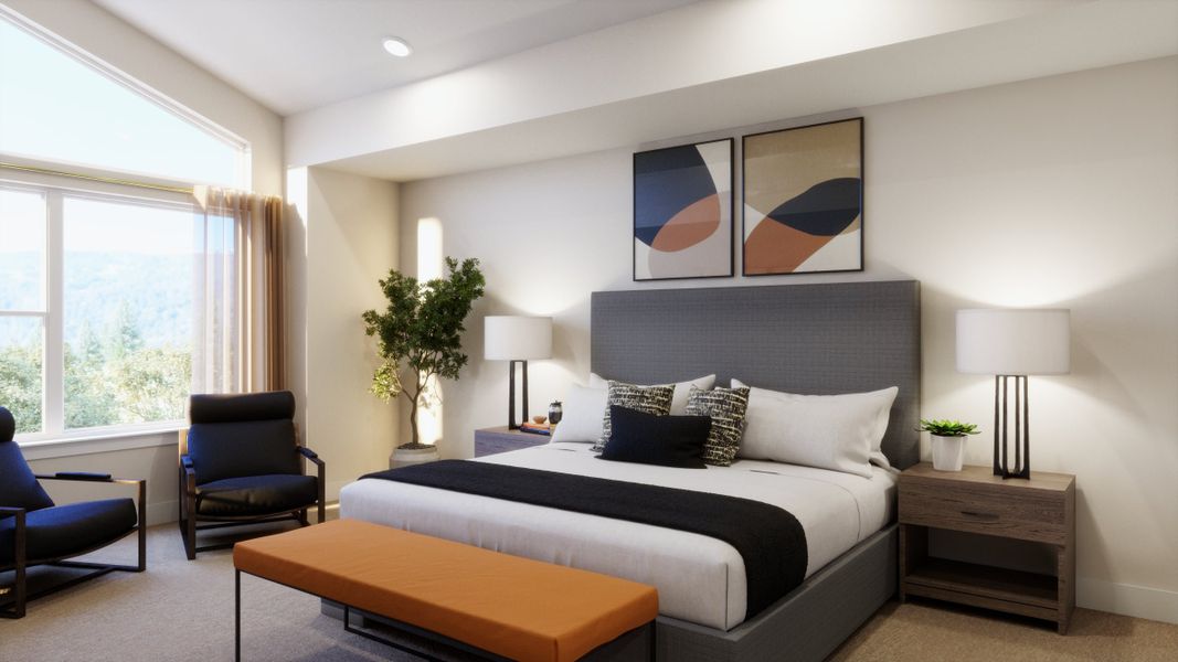 Furnished interior in a model home at Hillcrest Creek in Arvada (Image 7).