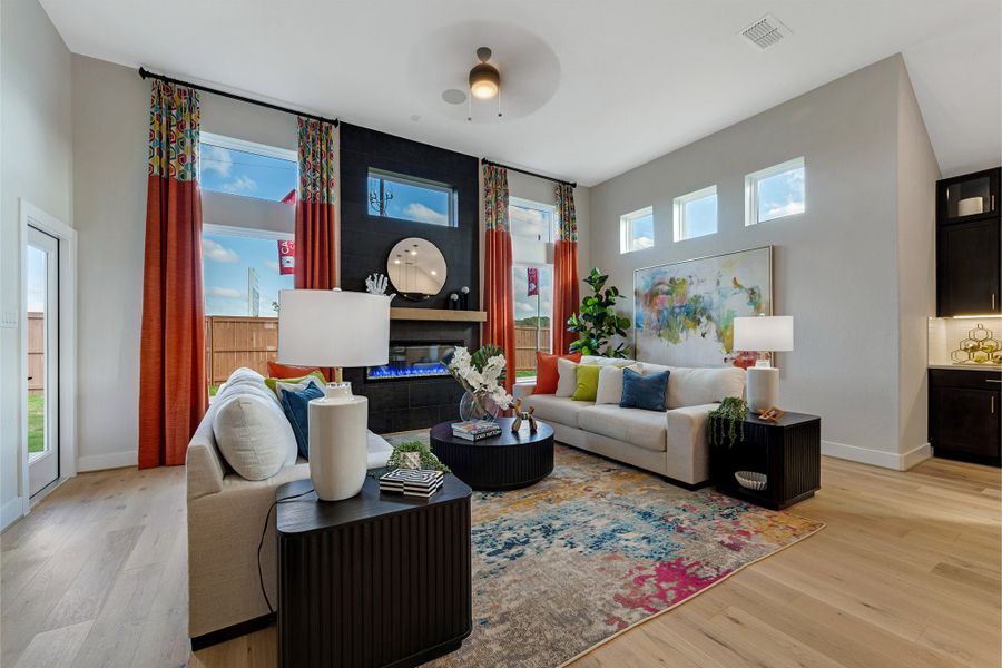 Furnished interior in a model home at Megan's Landing in Castroville (Image 26). Furnished interior in a model home at Megan's Landing in Castroville (Image 26).