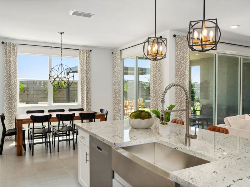 Kitchen Island in the Bailey floorplan modeled at Bella Vista Trails