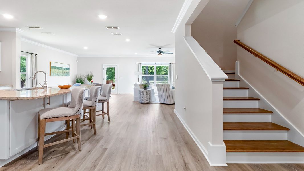 Furnished interior in a model home at Greystone in Crawfordville (Image 6).
