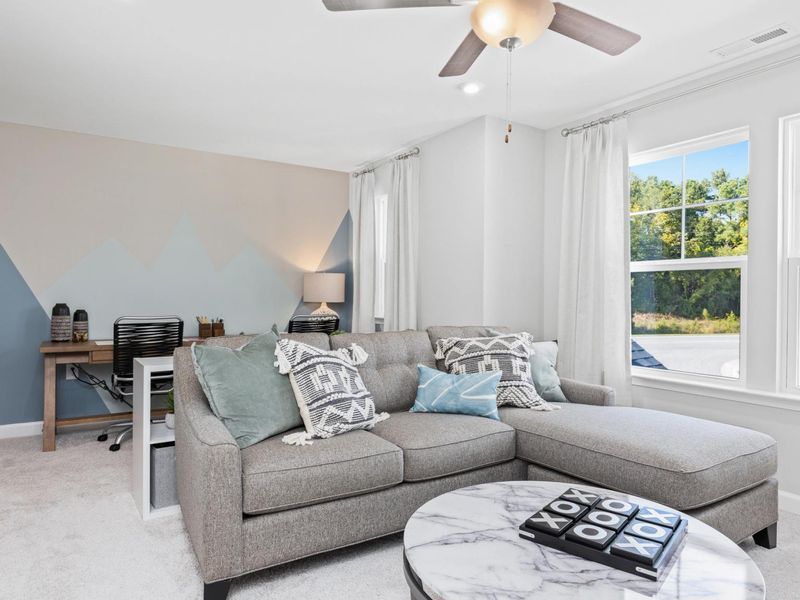 Furnished interior in a model home at Enclave at Belmont in Belmont (Image 24). Furnished interior in a model home at Enclave at Belmont in Belmont (Image 24).