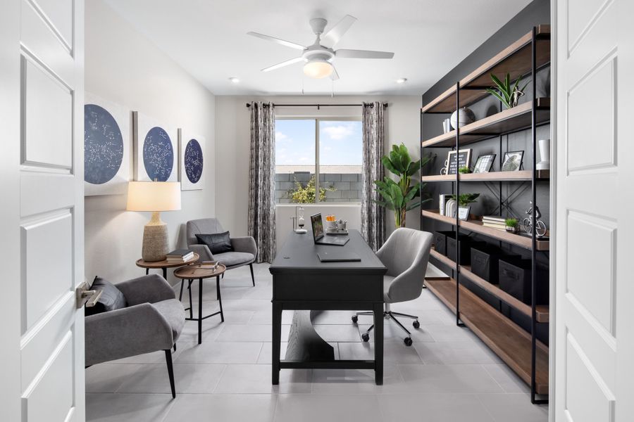 Furnished interior in a model home at Tirreno at IronWing in Litchfield Park (Image 8).