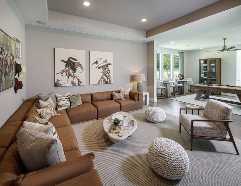 Furnished interior in a model home at Two Step Farm in Montgomery (Image 32).