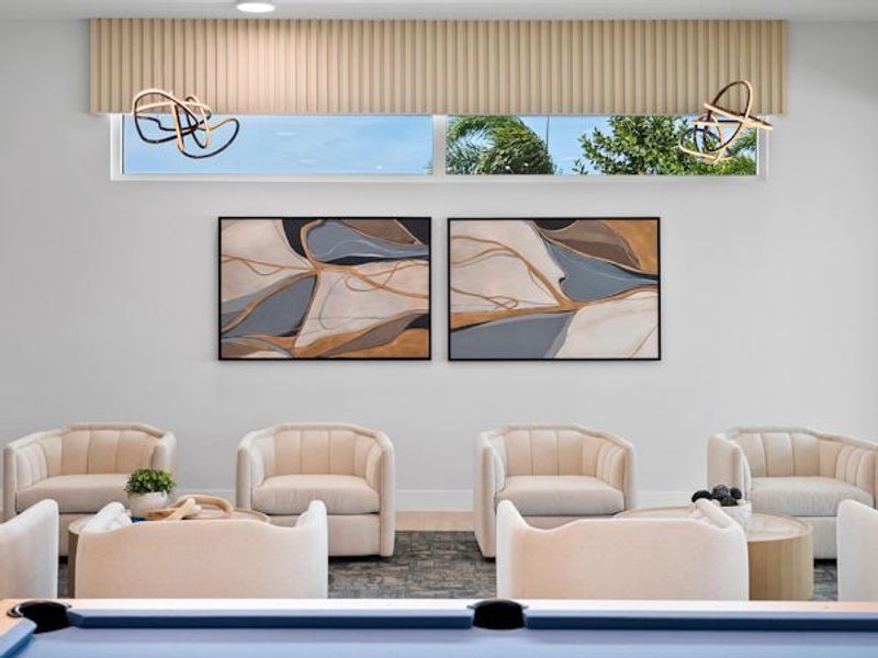 Furnished interior in a model home at High Pointe in Vero Beach (Image 82).