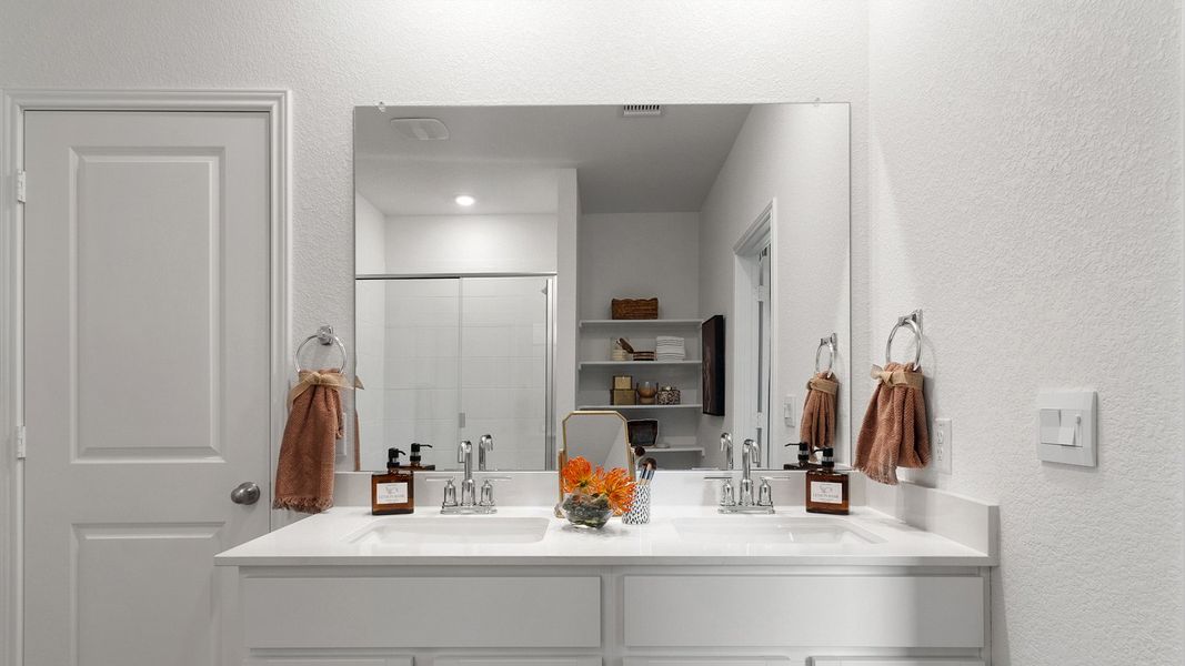 Furnished interior in a model home at Rosenbusch Ranch in Leander (Image 82).
