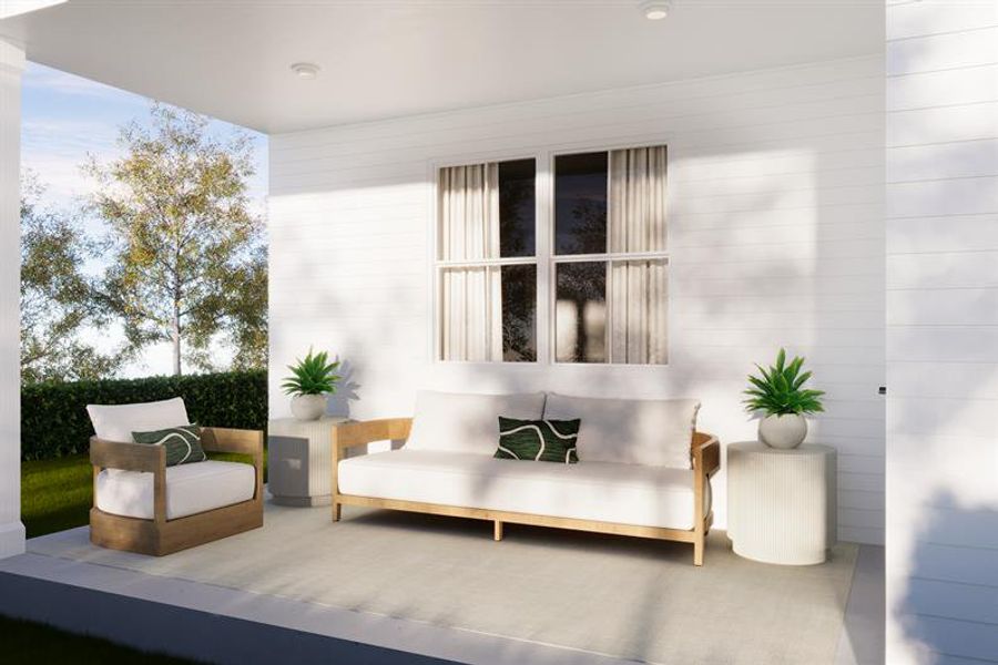 Covered outdoor living: your favorite place to unwind year-round.