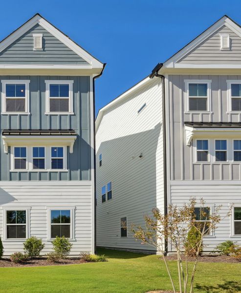 Front exterior of a home in the Twinleaf Townes community, located in Chapel Hill, NC (Image 9).