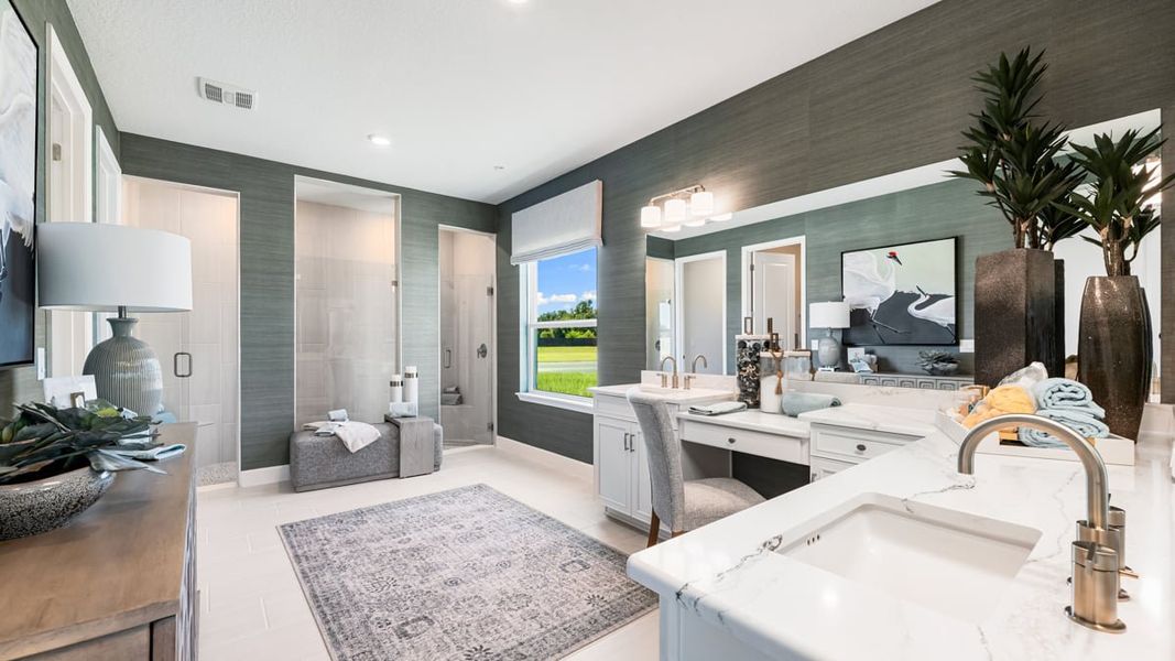 Furnished interior in a model home at Palms at Coasterra in Palmetto (Image 15).