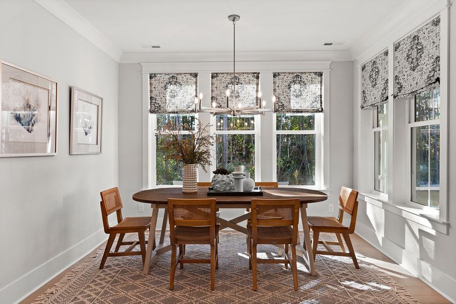 Furnished interior in a model home at Stonehedge in Leesville (Image 6). Furnished interior in a model home at Stonehedge in Leesville (Image 6).