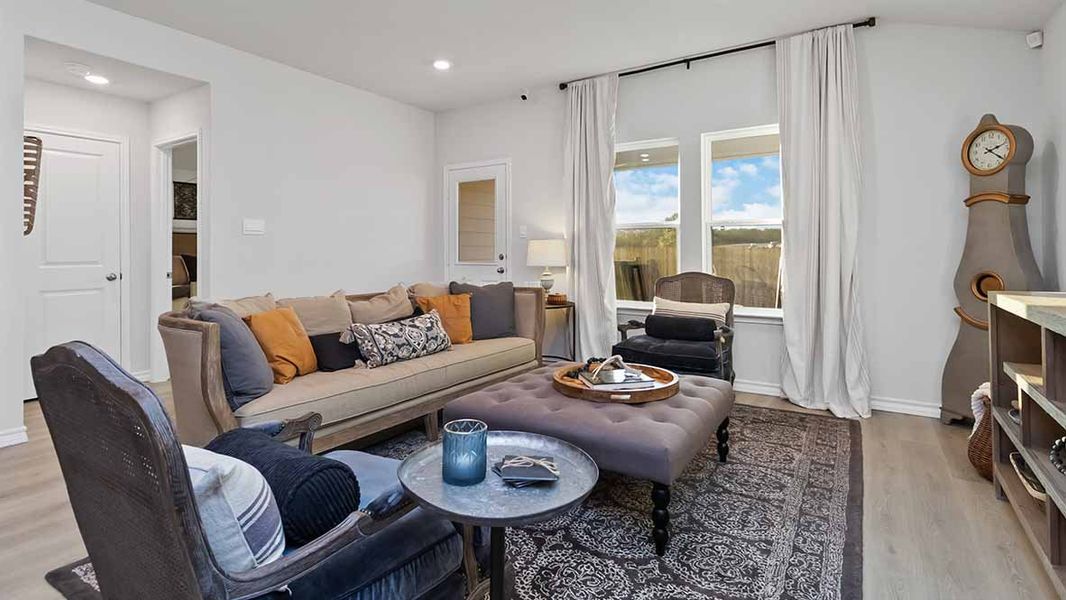Furnished interior in a model home at The Birch at Spencer Ranch in Boerne (Image 8).
