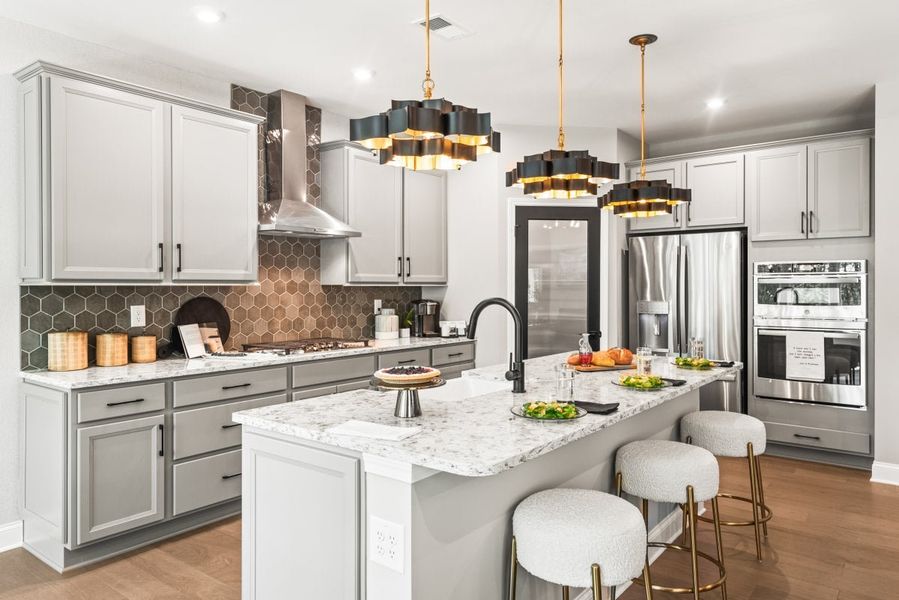 Furnished interior in a model home at Savannah Lakes in Dallas (Image 37).