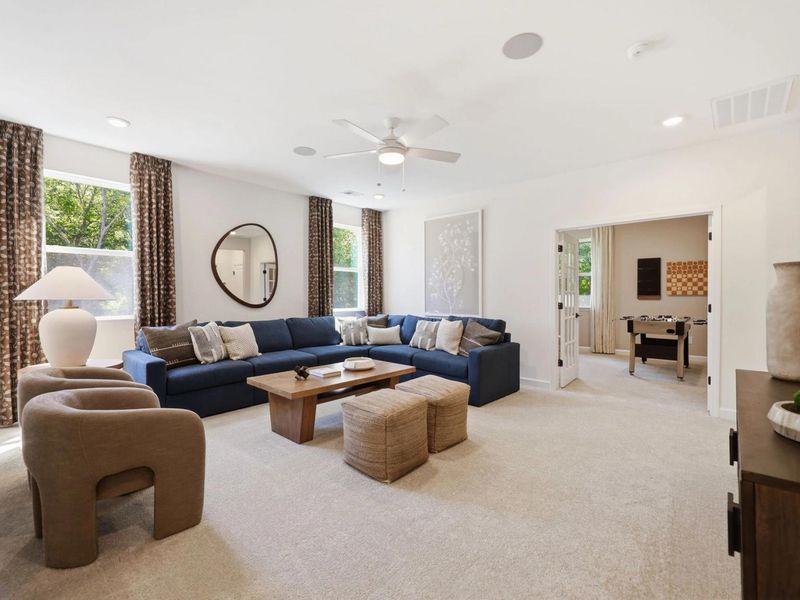 Furnished interior in a model home at Wendell Ridge in Wendell (Image 31). Furnished interior in a model home at Wendell Ridge in Wendell (Image 31).