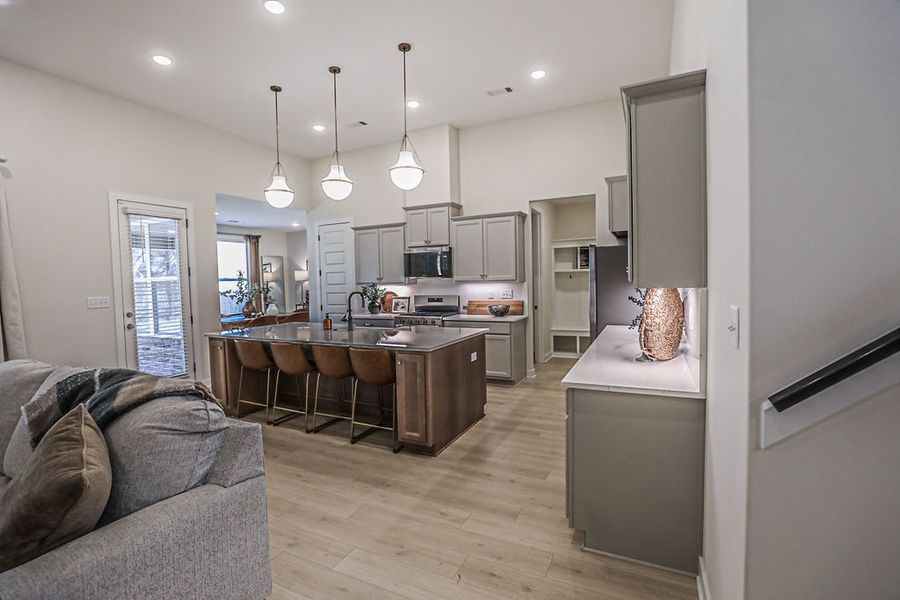 Furnished interior in a model home at Walker Farms in Bartlett (Image 55).