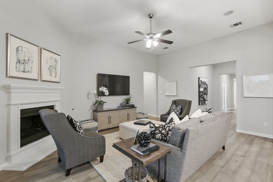 Wildridge 50s Model Plan 1521 Living Room by American Legend Homes Wildridge 50s Model Plan 1521 Living Room by American Legend Homes