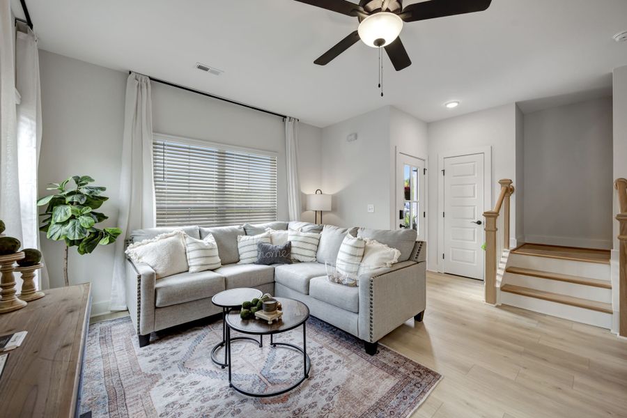 Furnished interior in a model home at The Parks of Mill Town in Chattanooga (Image 42).