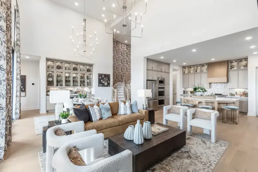 Furnished interior in a model home at Westland Ranch in League City (Image 4).