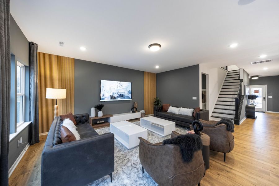 Furnished interior in a model home at Huntington Hills in Lincolnton (Image 12).