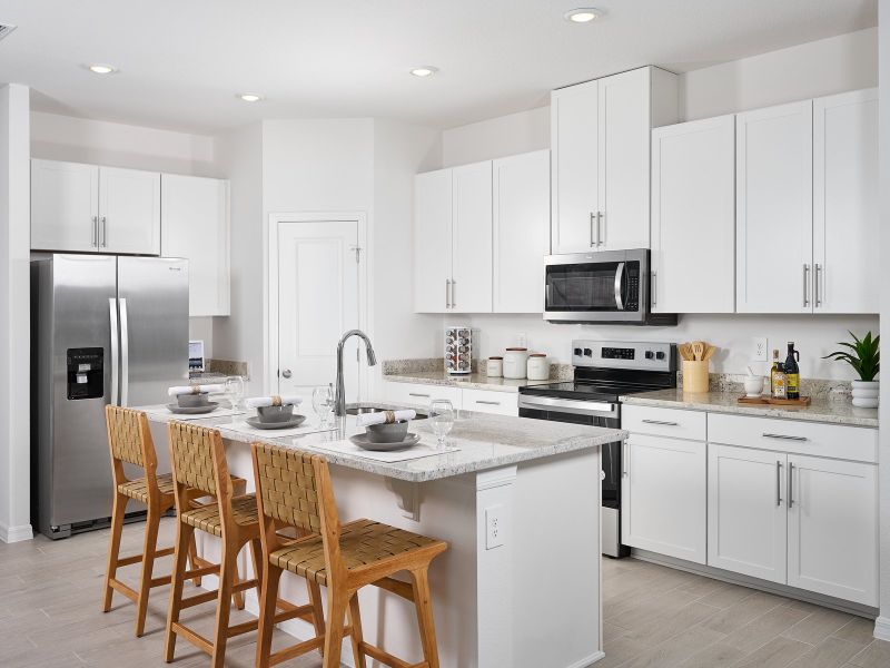 The Kitchen of the Foxglove Model at the Grove at Stuart Crossing.