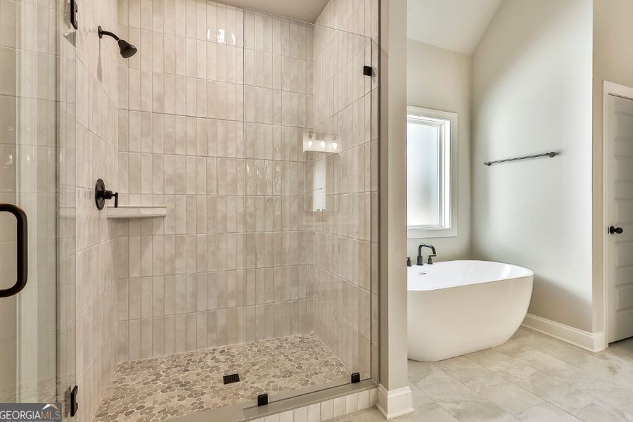 Furnished interior in a model home at Welch Farms in Senoia (Image 9).