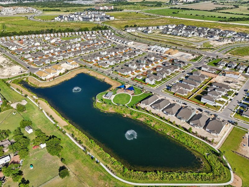 An aerial view of a city. An aerial view of a city.