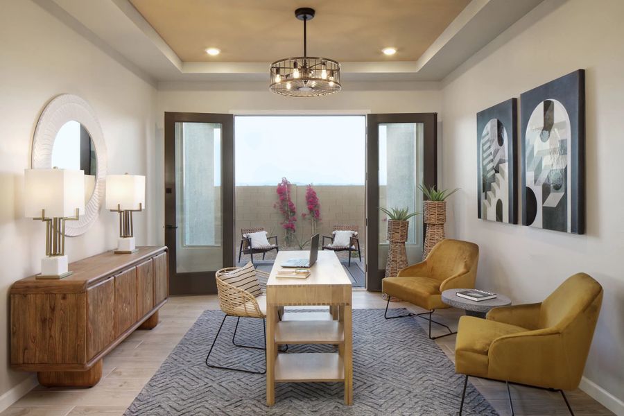 Furnished interior in a model home at Madera in Queen Creek (Image 6).