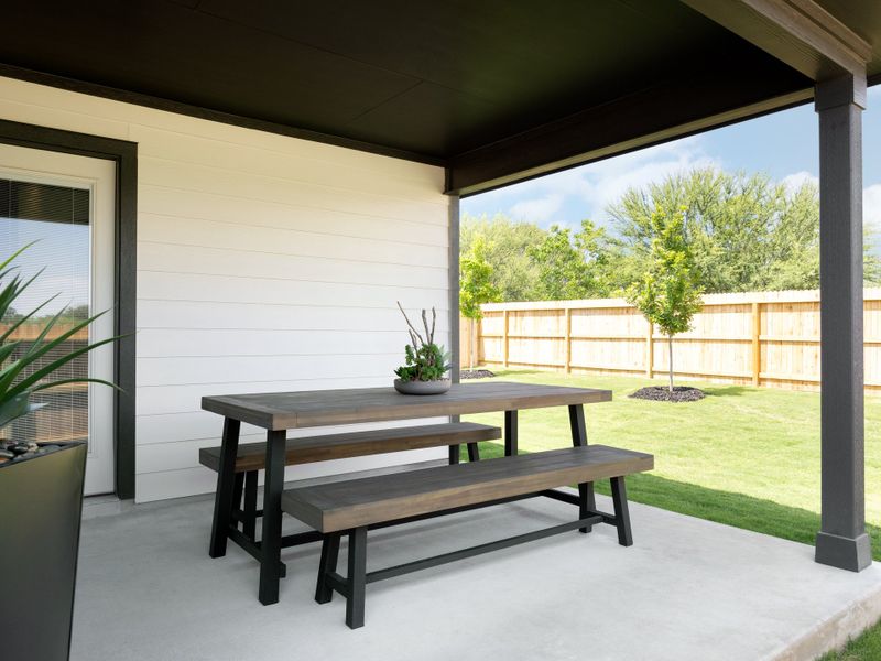 Back exterior of the Callaghan floorplan at a Meritage Homes community. Back exterior of the Callaghan floorplan at a Meritage Homes community.