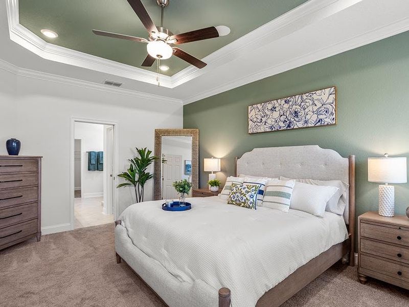 Find rest and relaxation in your spacious owner`s suite - Waylyn model home in St. Cloud, FL