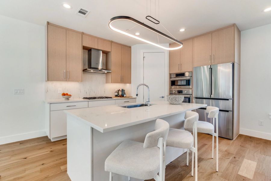 Furnished interior in a model home at Clifton Court in Addison (Image 5).