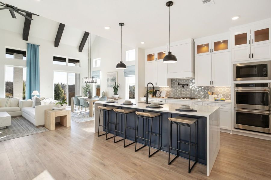 Furnished interior in a model home at Lily Creek at Sutton Fields in Aubrey (Image 113).