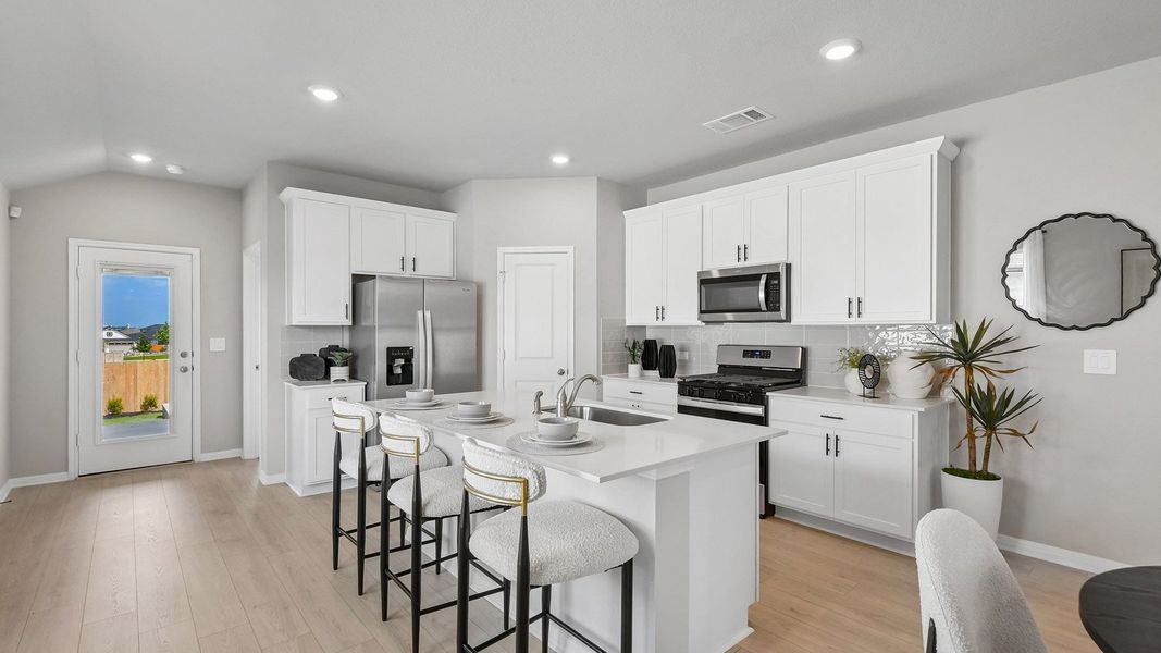 Furnished interior in a model home at Carillon in Manor (Image 9). Furnished interior in a model home at Carillon in Manor (Image 9).