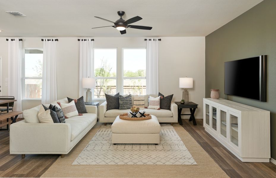 Furnished interior in a model home at Elley Crossing in New Braunfels (Image 8).