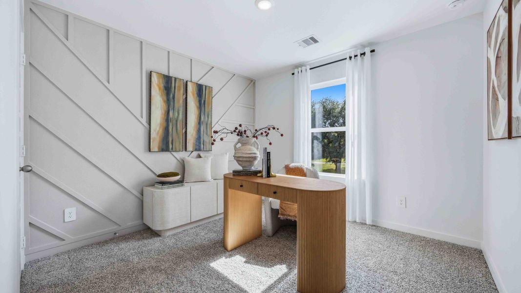 Furnished interior in a model home at Highland Court in Houston (Image 23). Furnished interior in a model home at Highland Court in Houston (Image 23).