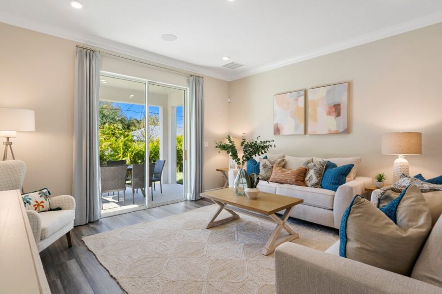Furnished interior in a model home at Sebastian Highlands in Sebastian (Image 29).